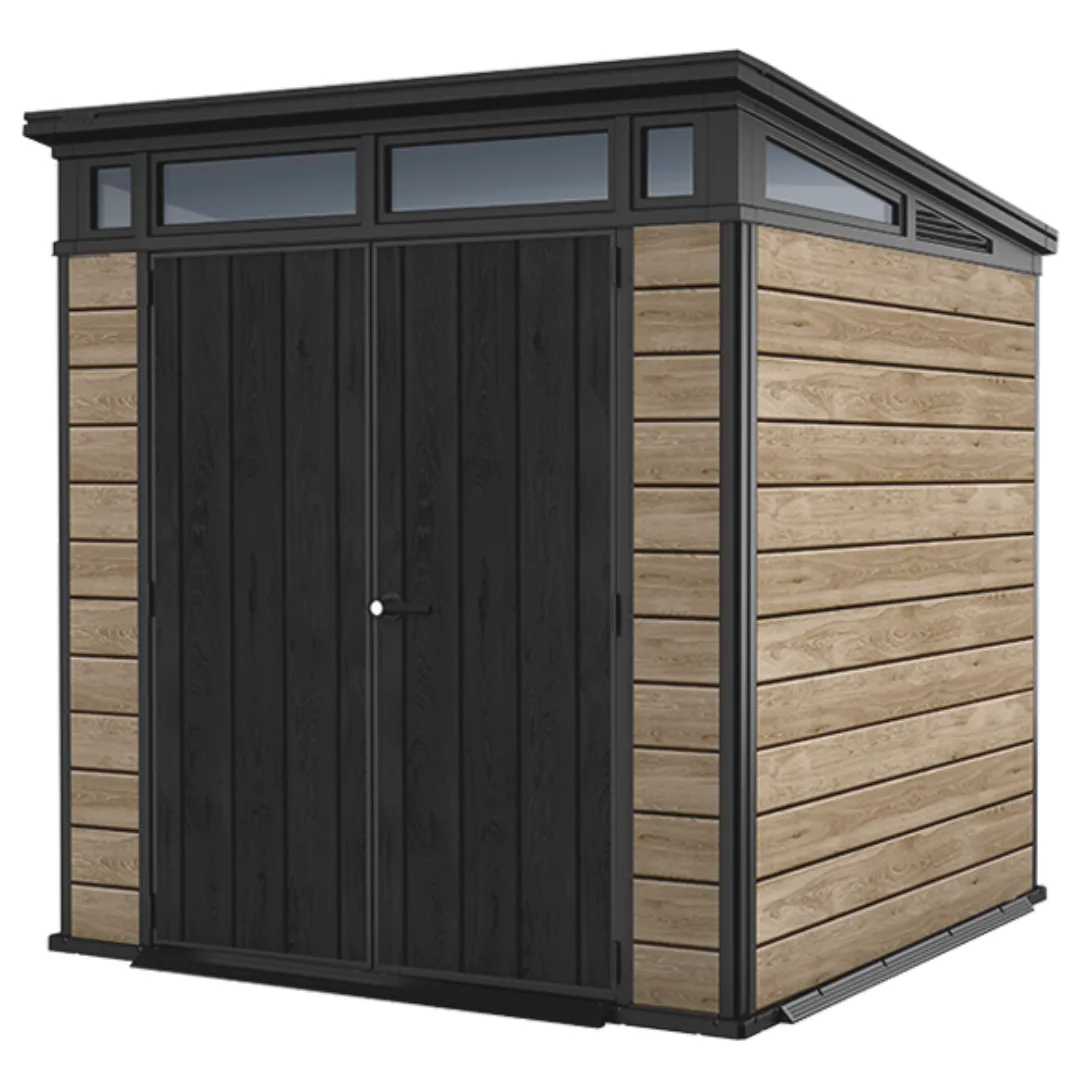 Signature Collection 7x7ft Pent Shed — Ashwood
