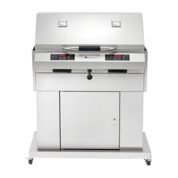 ElectriChef Ruby 32-Inch Dual-Zone Electric Grill with Closed-Base Cabinet