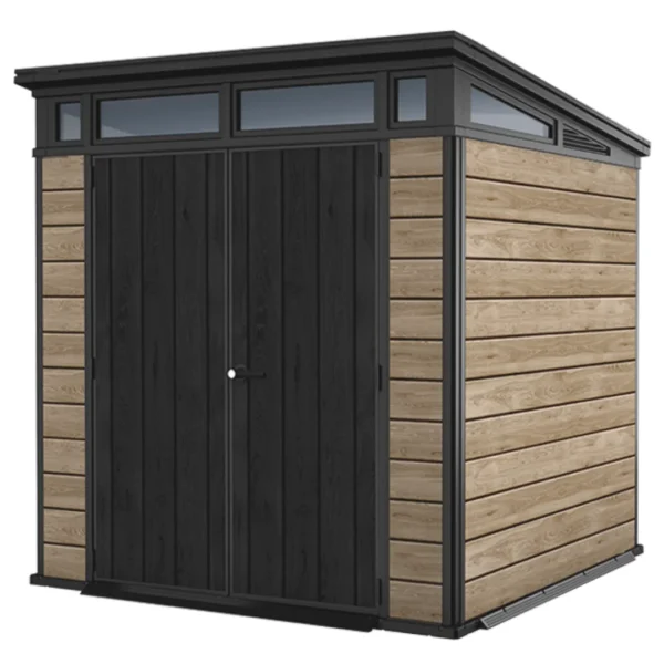 Signature Collection 7x7ft Pent Shed - Ashwood